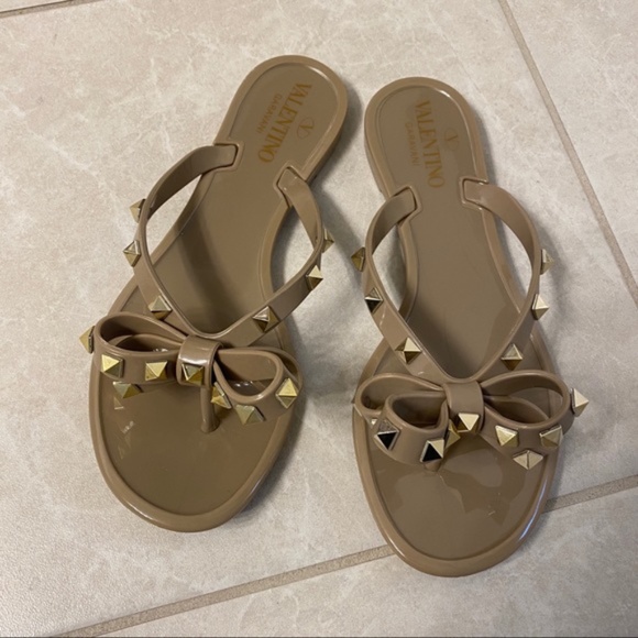 Valentino Rockstud Jelly Sandals